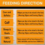 MAAJEE Cow and Buffalo and Cattle Feed Nutrition Supplement Minerals Mixture Improves Healthy Skin Radiant Coat Milk Yield, Fat & SNF Content Gain Weight (908gm)